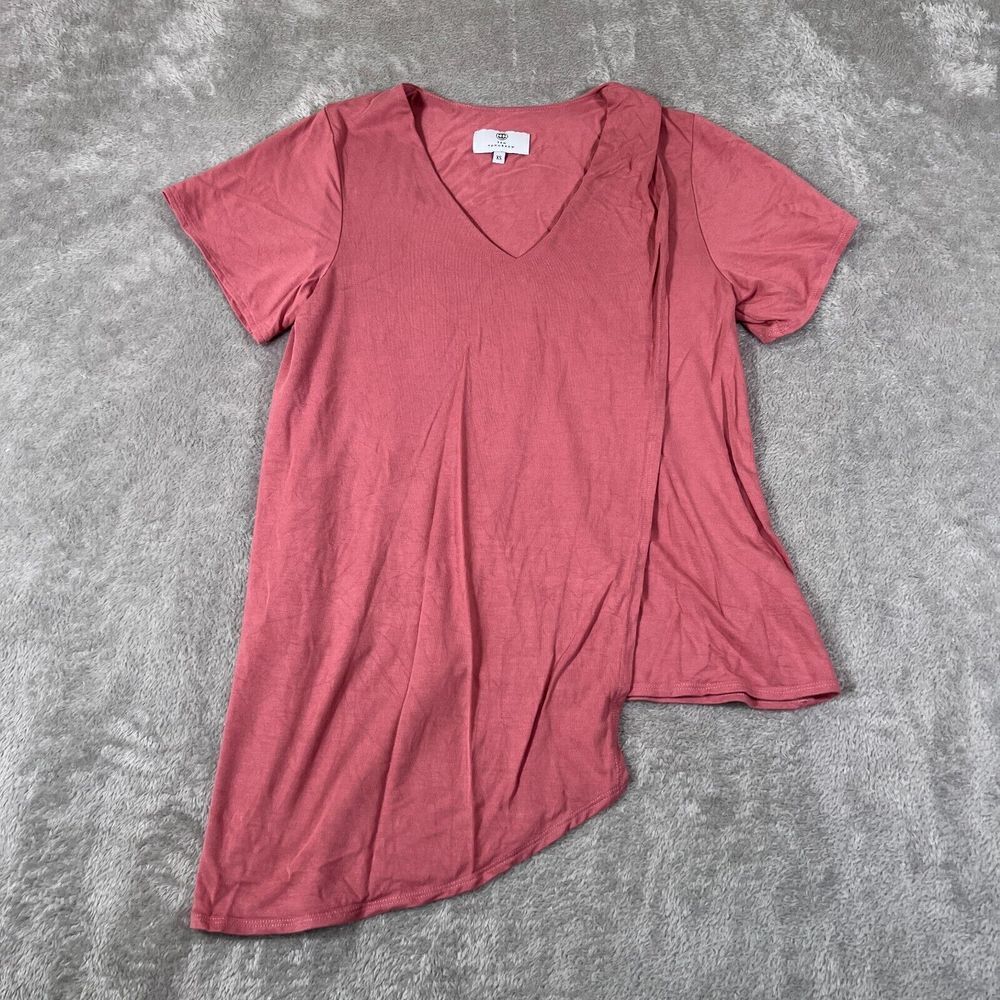 Ten Tomorrow Hawaii Short Sleeve Womens Asymmetrical Deep Pink Top Sz XS